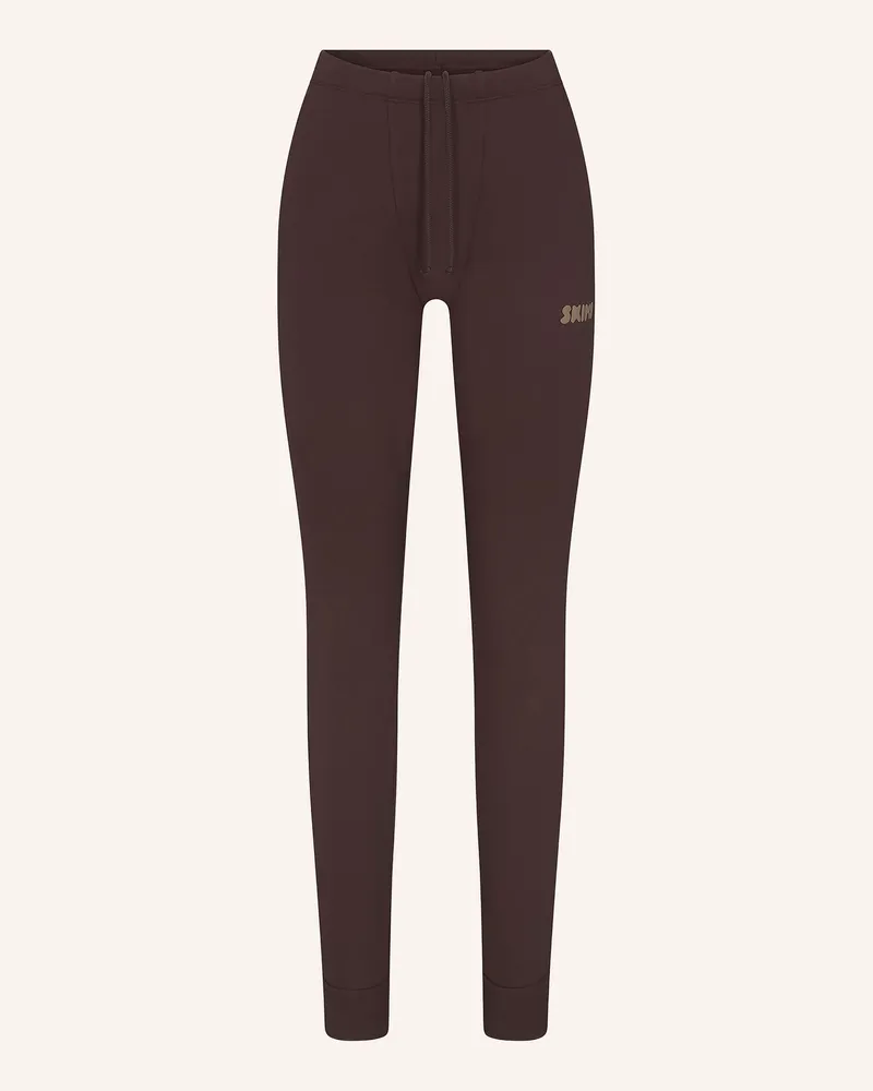SKIMS Lounge-Leggings Cotton Fleece braun Espresso