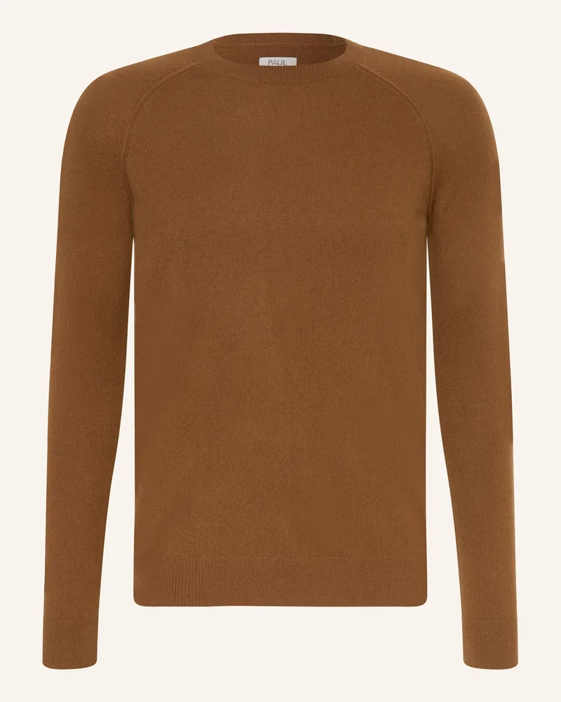 paul Cashmere-Pullover Cognac