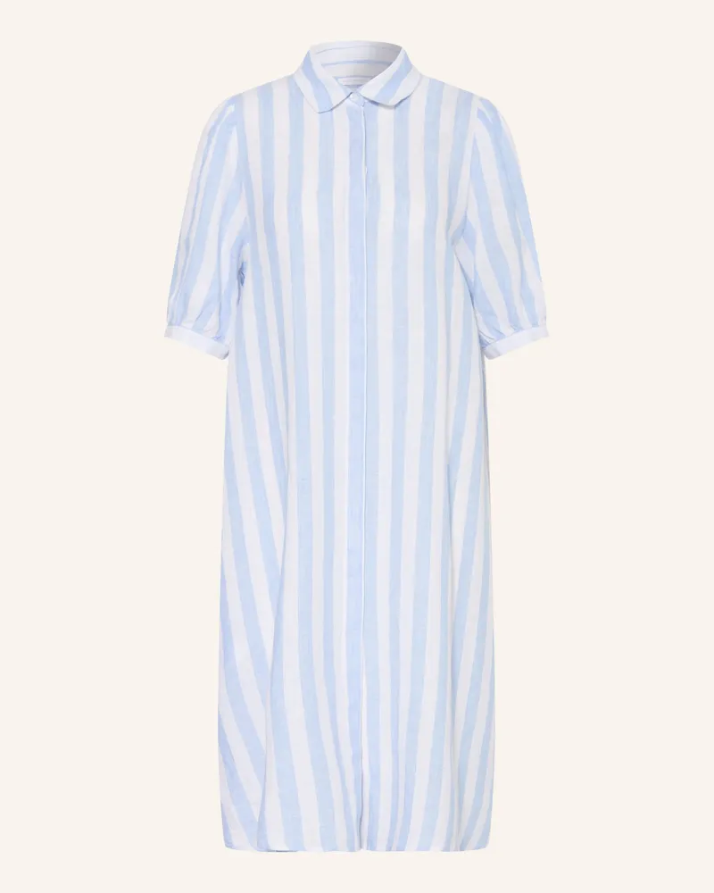 Robert Friedman Hemdblusenkleid Aus Leinen blau Hellblau