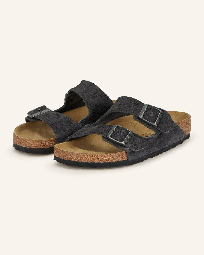 Birkenstock Pantoletten Arizona blau Dunkelgrau