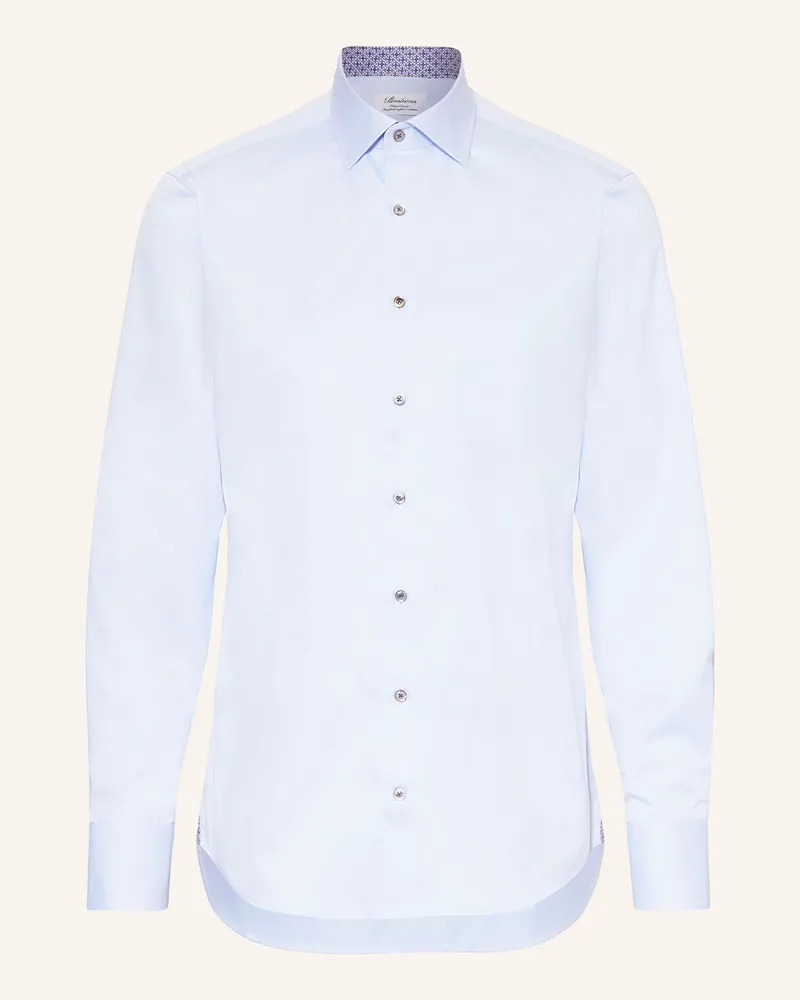 Stenströms Hemd Fitted Body Fit blau Hellblau