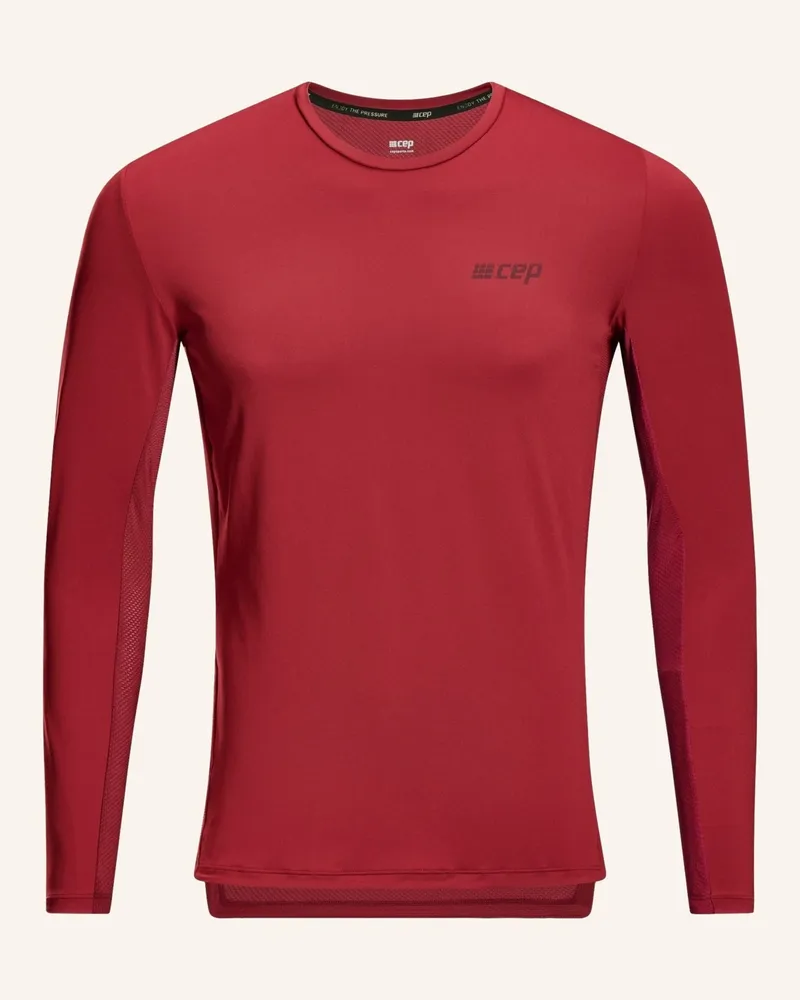 CEP Laufshirt The Run Long Sleeve rot Dunkelrot