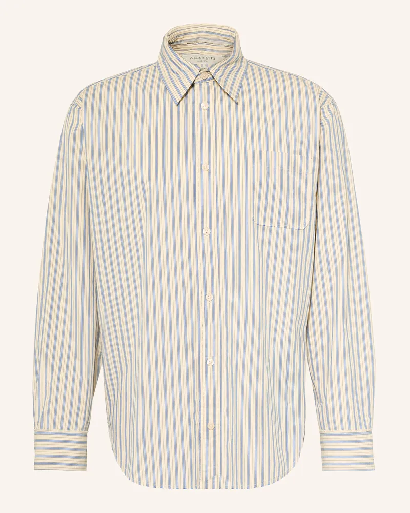 AllSaints Hemd Roma Oversized Fit gelb Creme