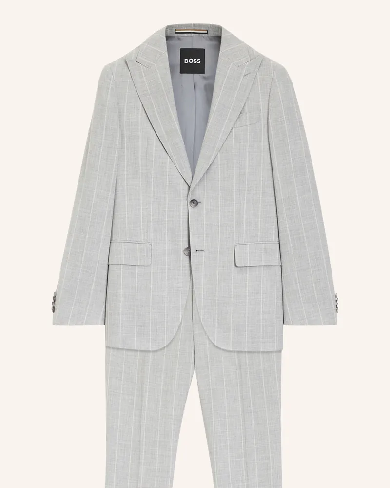 HUGO BOSS Business Anzug C-HUGE-2PCS-PK-261 Slim Fit Hellgrau
