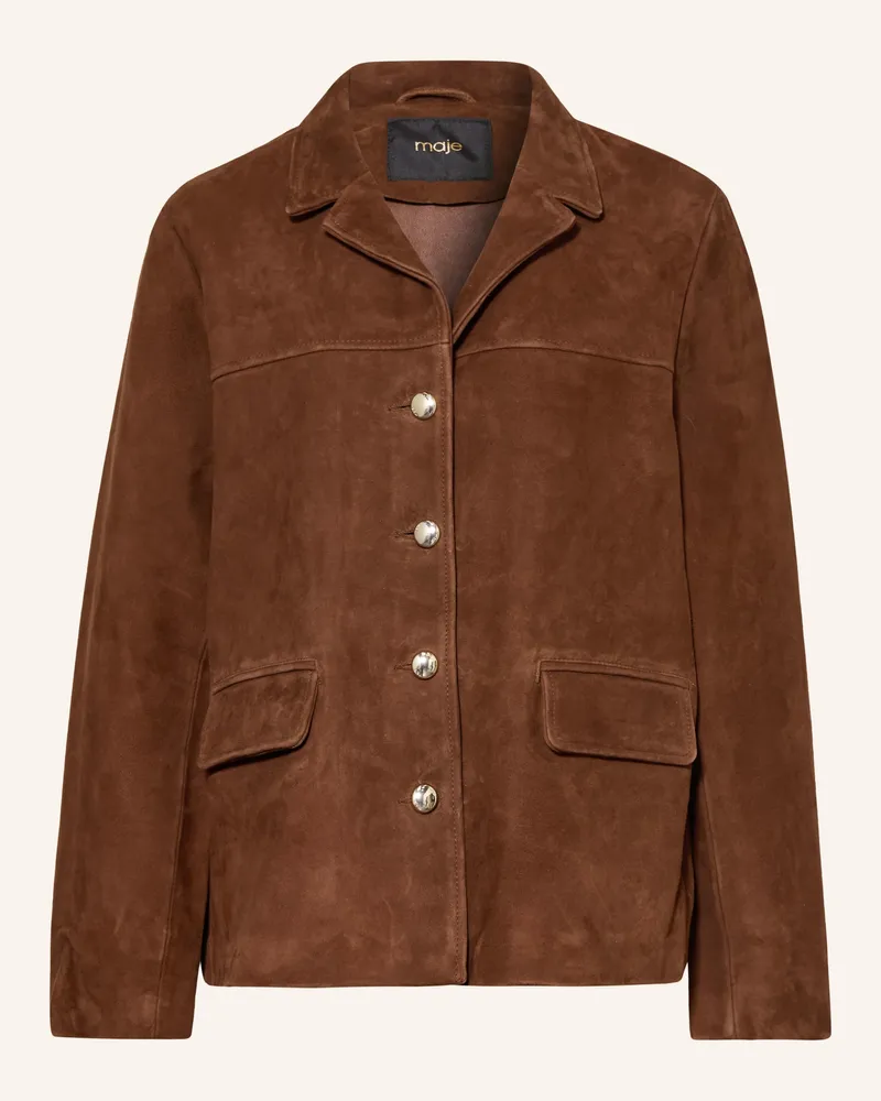 Maje Lederjacke braun Braun