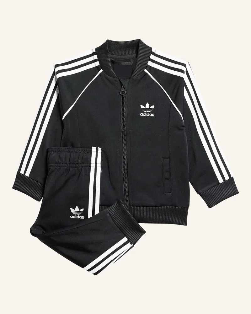 adidas ADICOLOR SST KIDS TRAININGSANZUG Schwarz