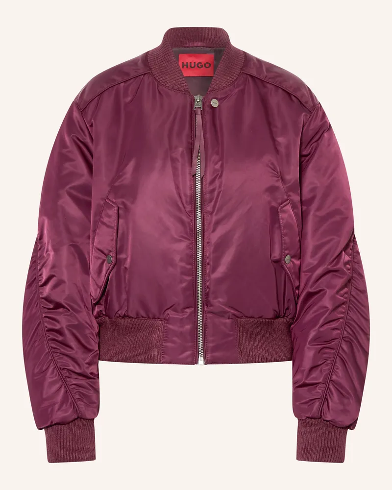 HUGO BOSS Satinblouson FERIDA Dunkellila