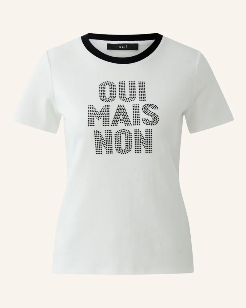 Oui  T-Shirt weiss Weiss