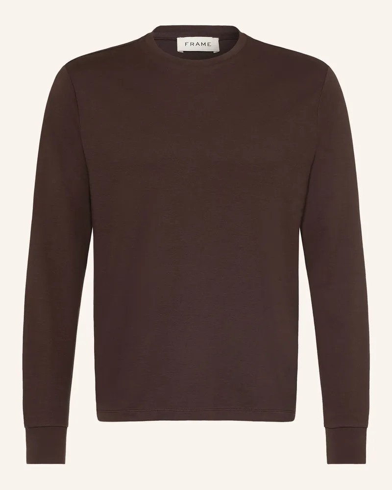 Frame Denim Longsleeve Duo Fold braun Dunkelbraun