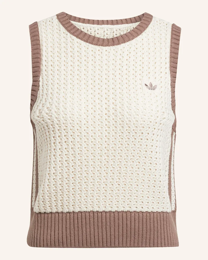 adidas Pullunder ADICOLOR KNITTED Weiss