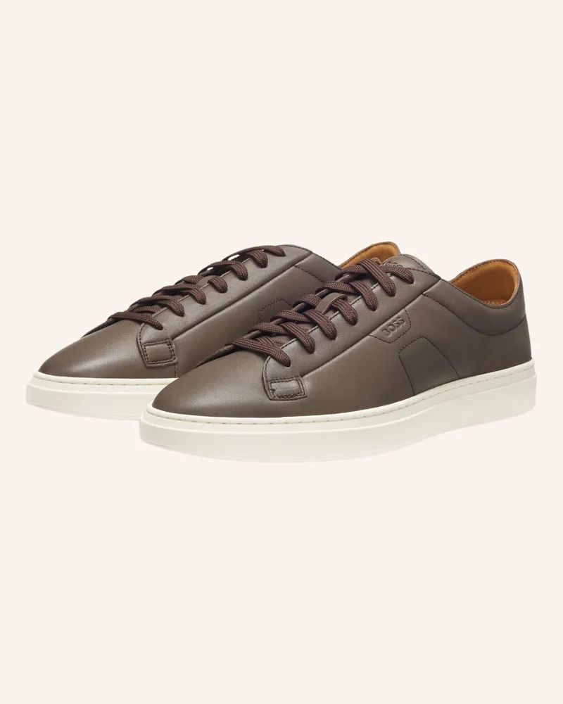 HUGO BOSS Sneaker Kieran_Tenn_Bustd braun Dunkelbraun