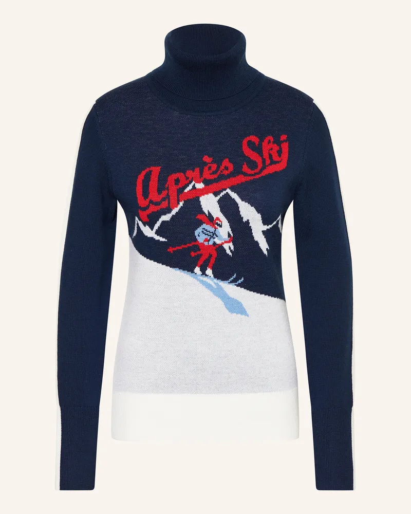 WE NORWEGIANS Rollkragenpullover AFTER SKI aus Merinowolle Dunkelblau