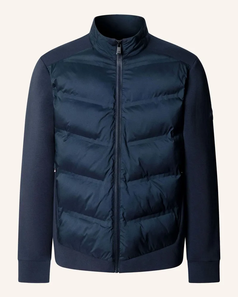 Hackett Sweatshirt Hs Ultra Hybrid Fz blau Dunkelblau