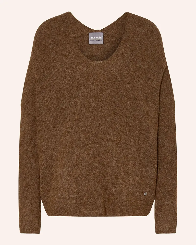 Mos Mosh Pullover THORA mit Alpaka Dunkelbraun