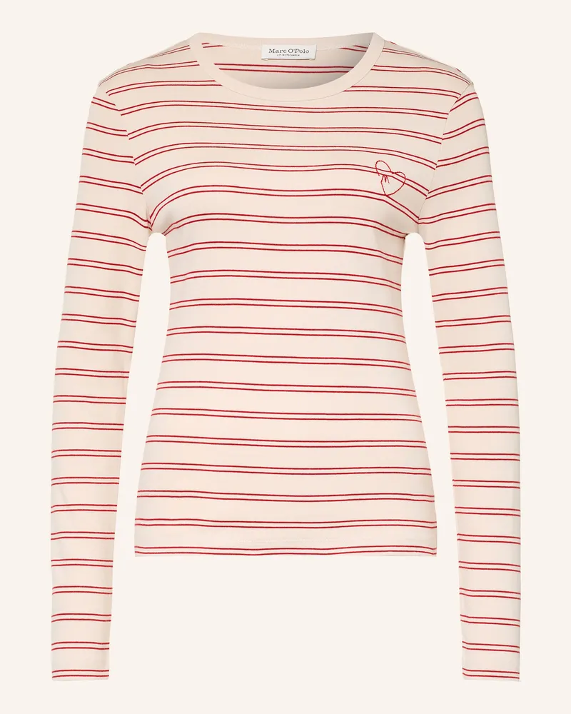Marc O'Polo Longsleeve rot Weiss