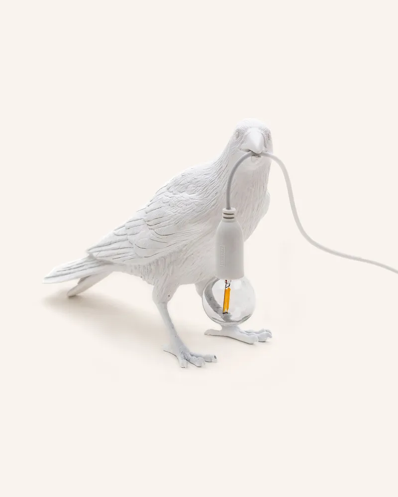 Seletti Tischleuchte Bird Waiting weiss Weiss