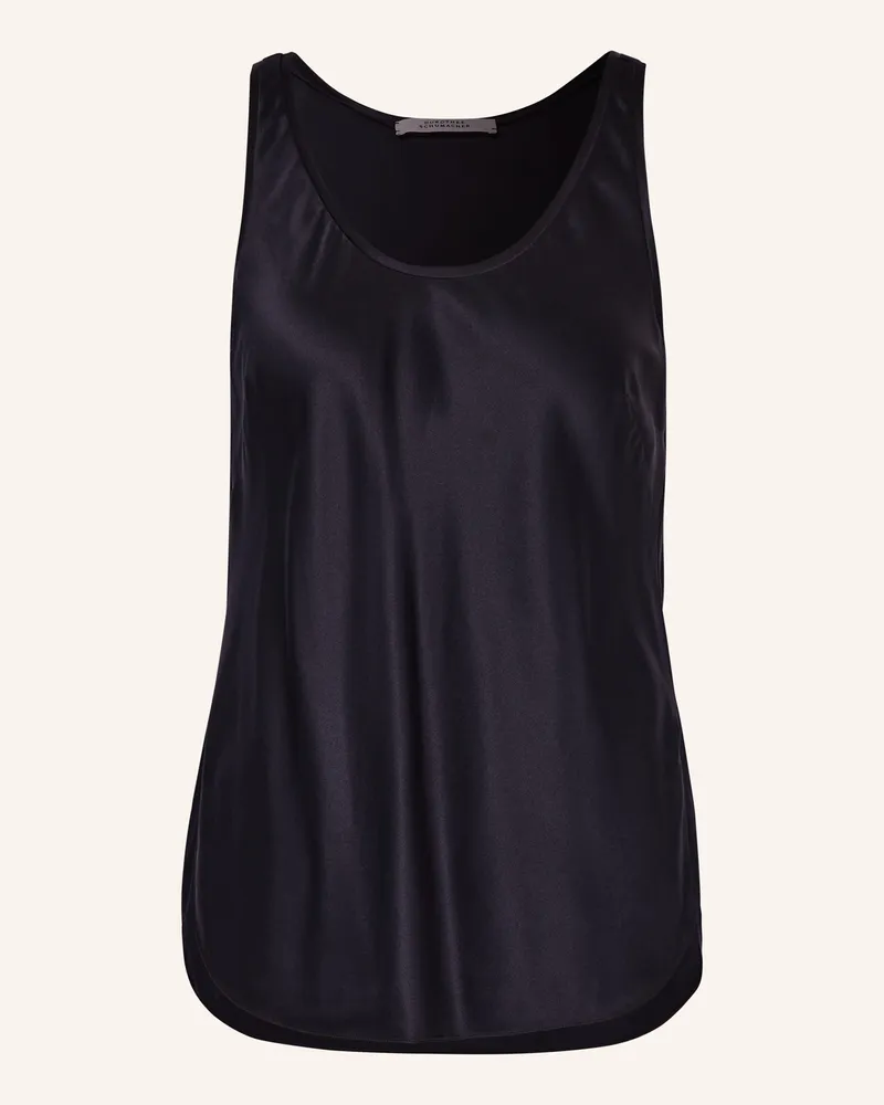 Dorothee Schumacher Satintop SENSE OF SHINE aus Seide Dunkelblau