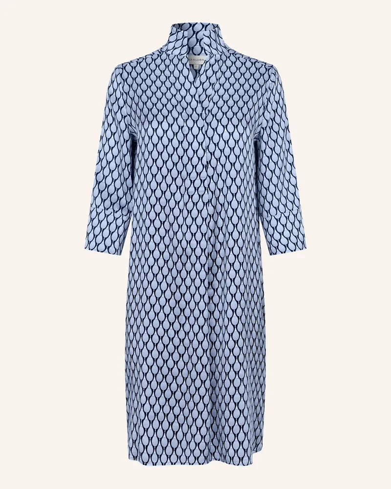 Kudibal Seidenkleid Kamillesdea Mit 3/4-Arm blau Hellblau