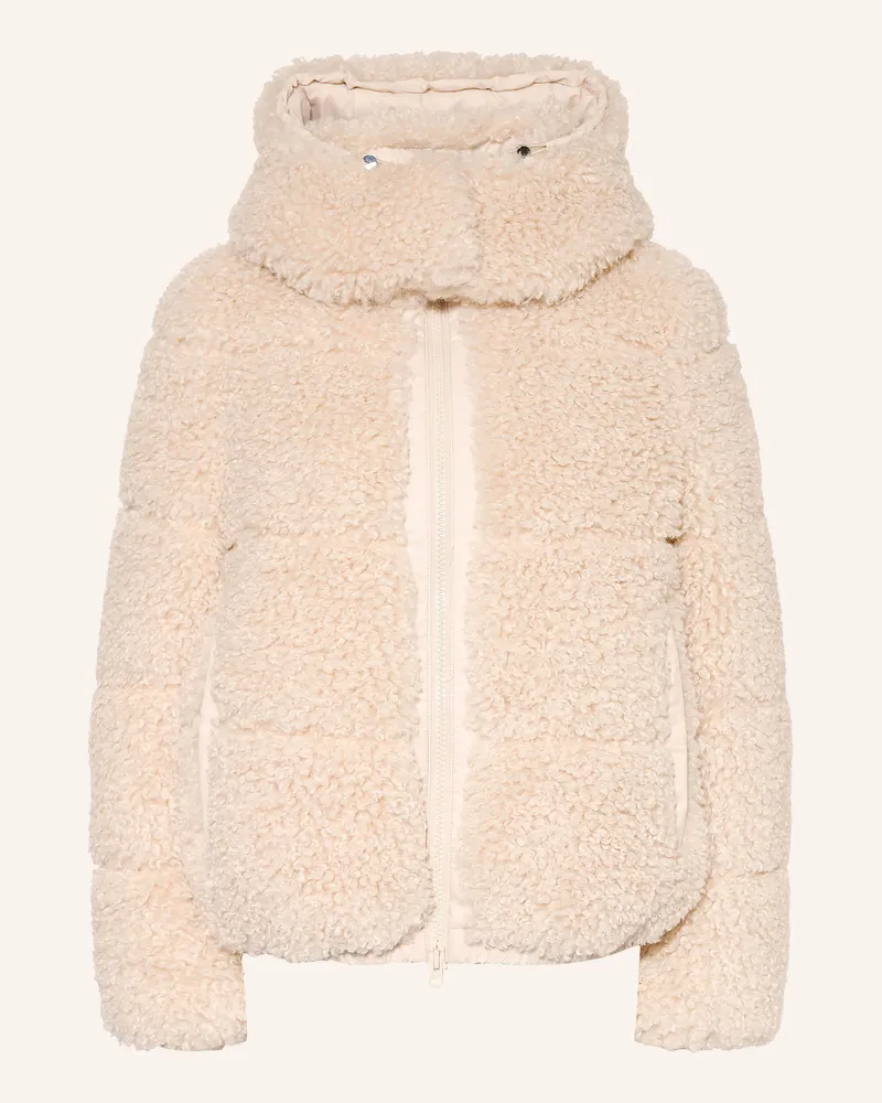 Save The Duck Kunstfell-Jacke Lenora Mit Abnehmbarer Kapuze weiss Ecru