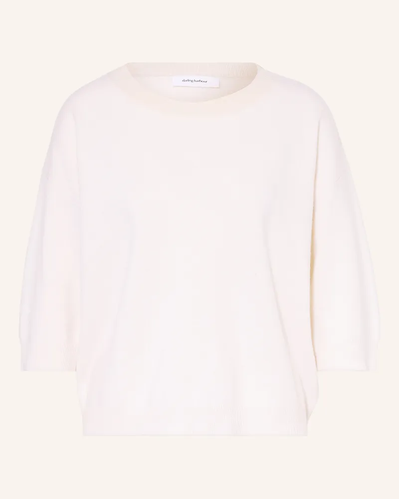 Darling Harbour Cashmere-Pullover mit 3/4-Arm Offwhite