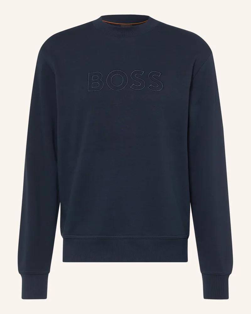 HUGO BOSS Sweatshirt blau Dunkelblau