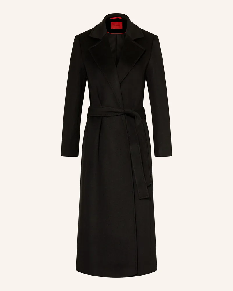 MAX&Co. Wollmantel Longrun schwarz Schwarz