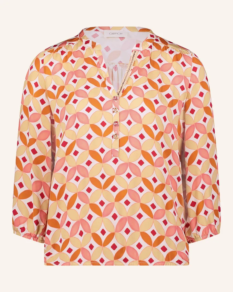 Cartoon Blusenshirt Mit 3/4-Arm rosa Creme