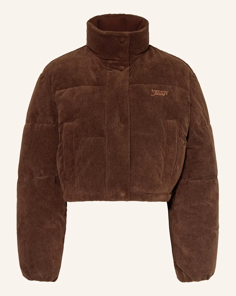 Tommy Hilfiger Steppjacke aus Cord Dunkelbraun