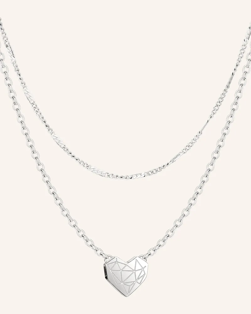Liebeskind Halskette  Aus  Edelstahl silber Silber