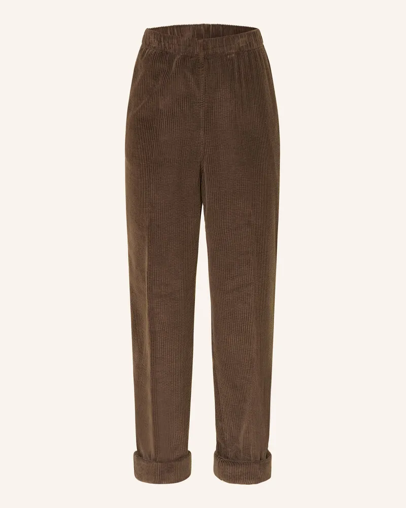 American Vintage Cordhose Padow schwarz Dunkelbraun