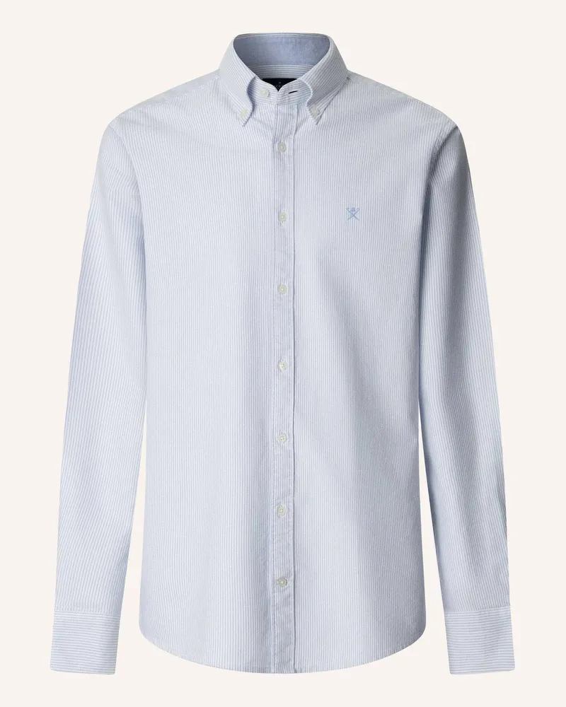 Hackett Freizeithemd Heritage Tick Ox Str blau Blau