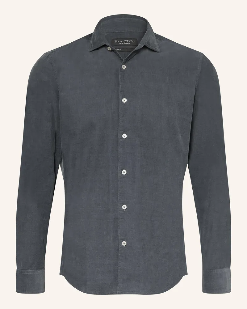 Marc O'Polo Cordhemd Shaped Fit Blau