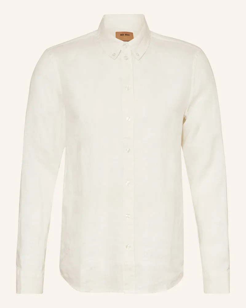 Mos Mosh Leinenhemd Mmgtheo Regular Fit weiss Ecru