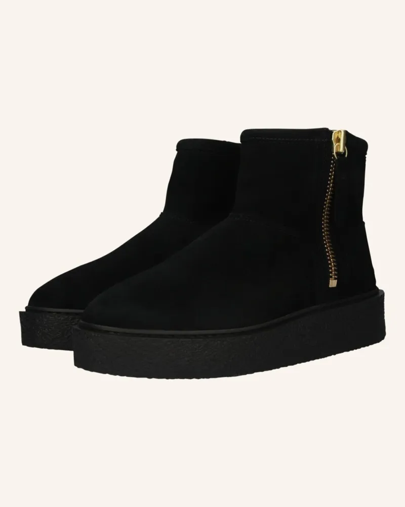 Blackstone Schnürboots schwarz Schwarz