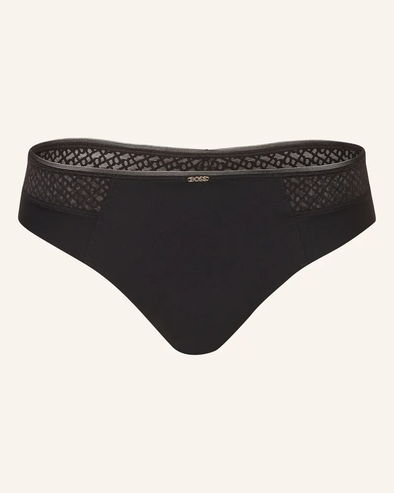HUGO BOSS Slip Mit Mesh schwarz Schwarz