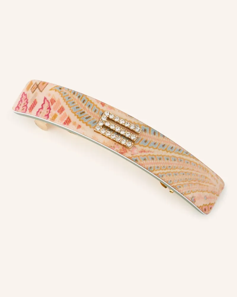 Etro Haarspange Mit Schmucksteinen gruen Hellrosa