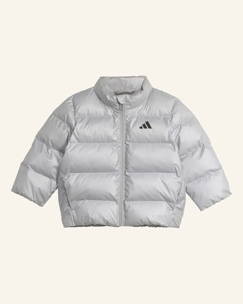 adidas KUNSTDAUNEN GLAM JACKE KINDER Silber