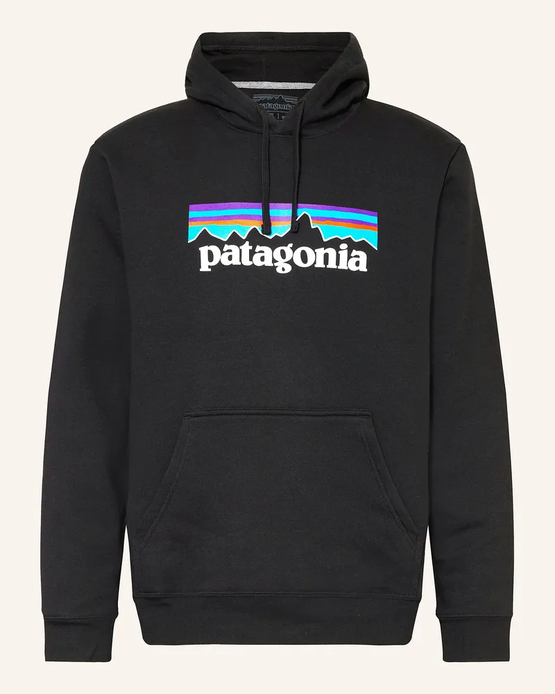 Patagonia Hoodie P-6 schwarz Schwarz