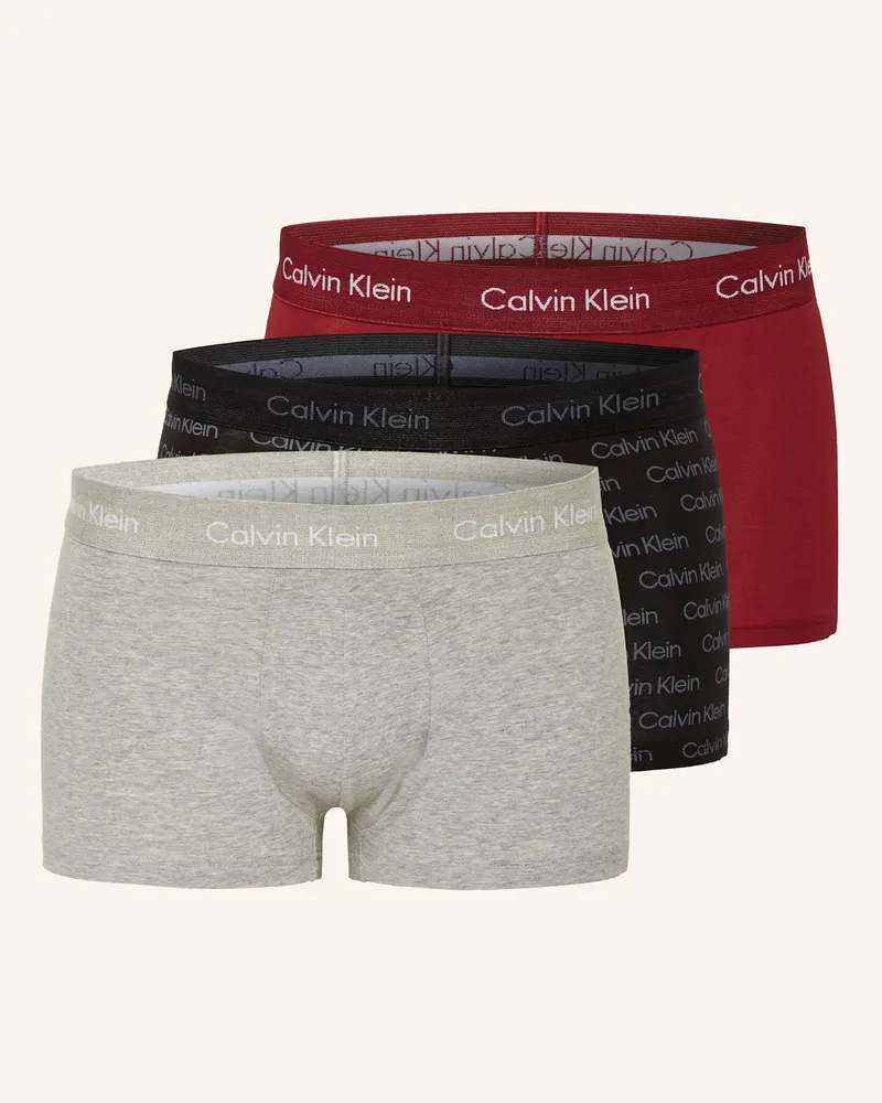 Calvin Klein 3er-Pack Boxershorts Low Rise rot Rot