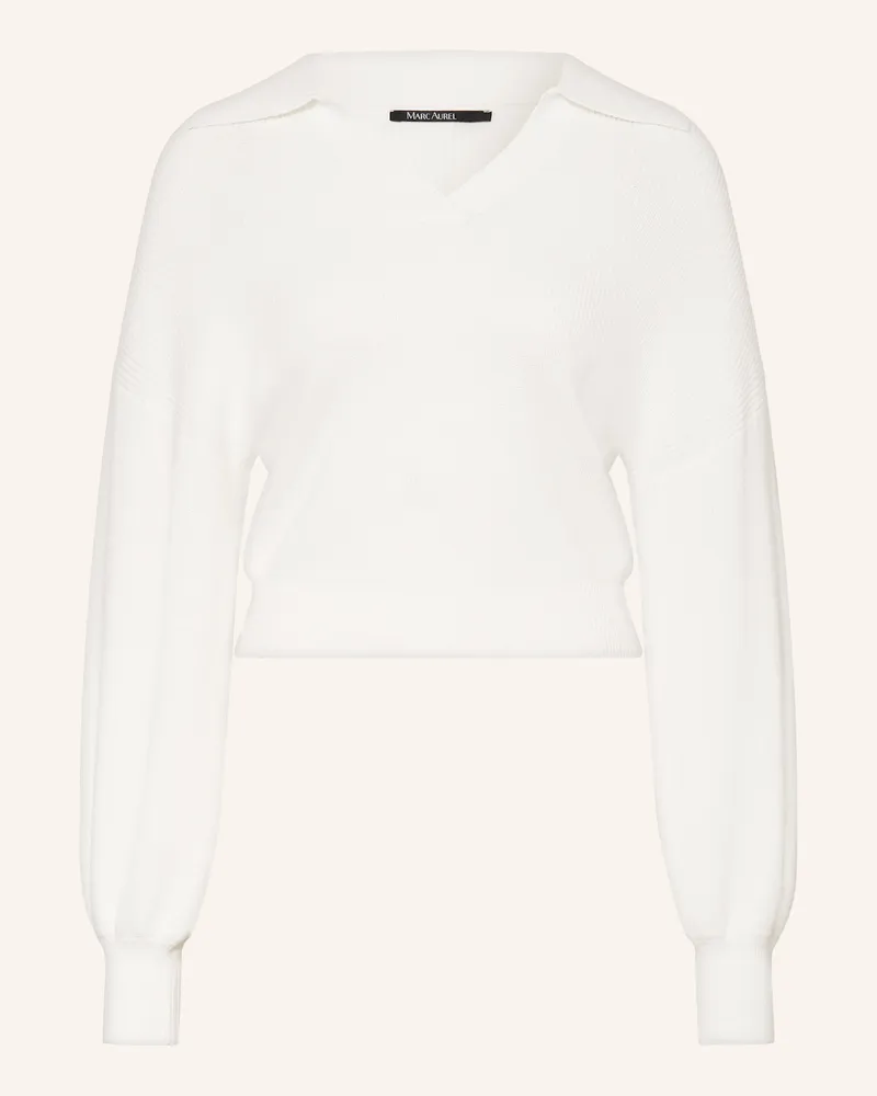 MARC AUREL Pullover weiss Weiss