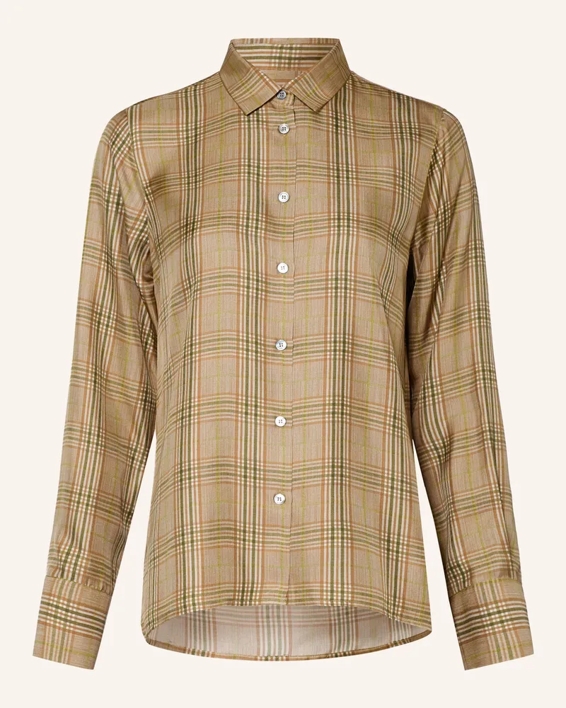 Robert Friedman Hemdbluse Andrea Aus Seide braun Camel
