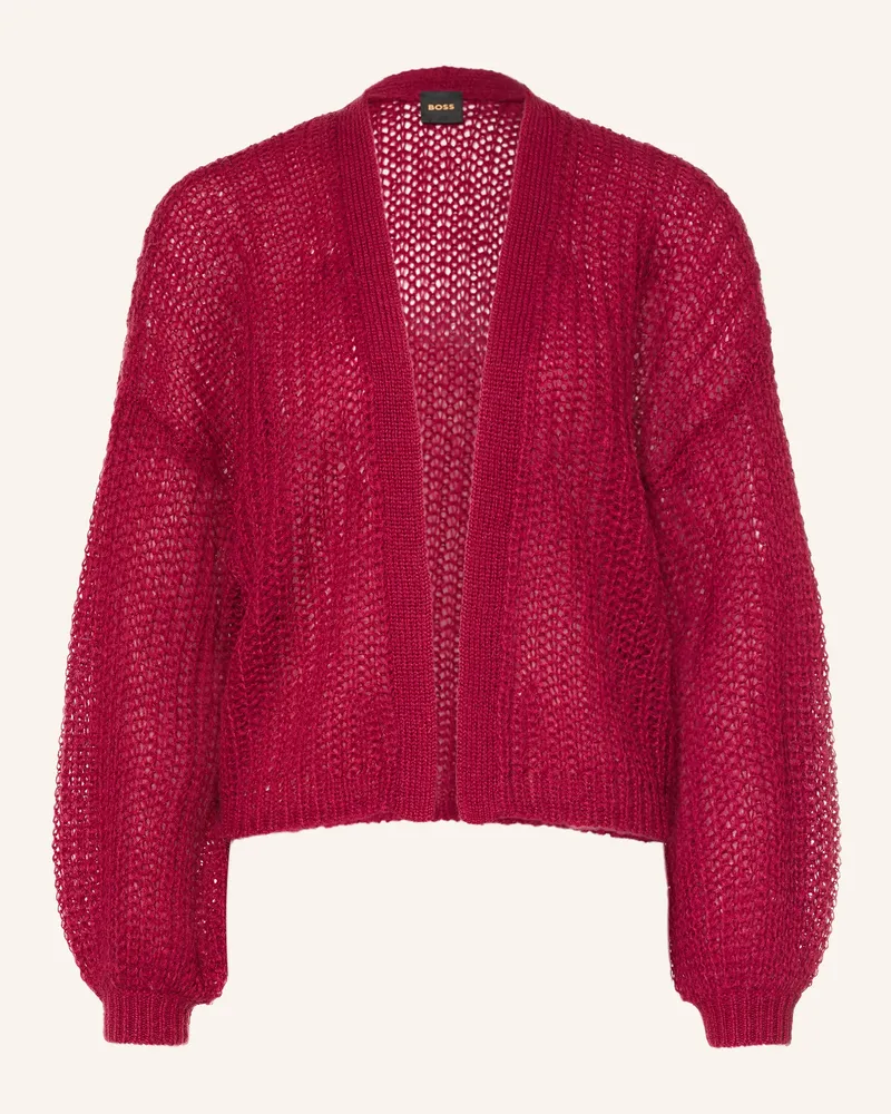 HUGO BOSS Strickjacke Furgovia Mit Mohair rot Fuchsia