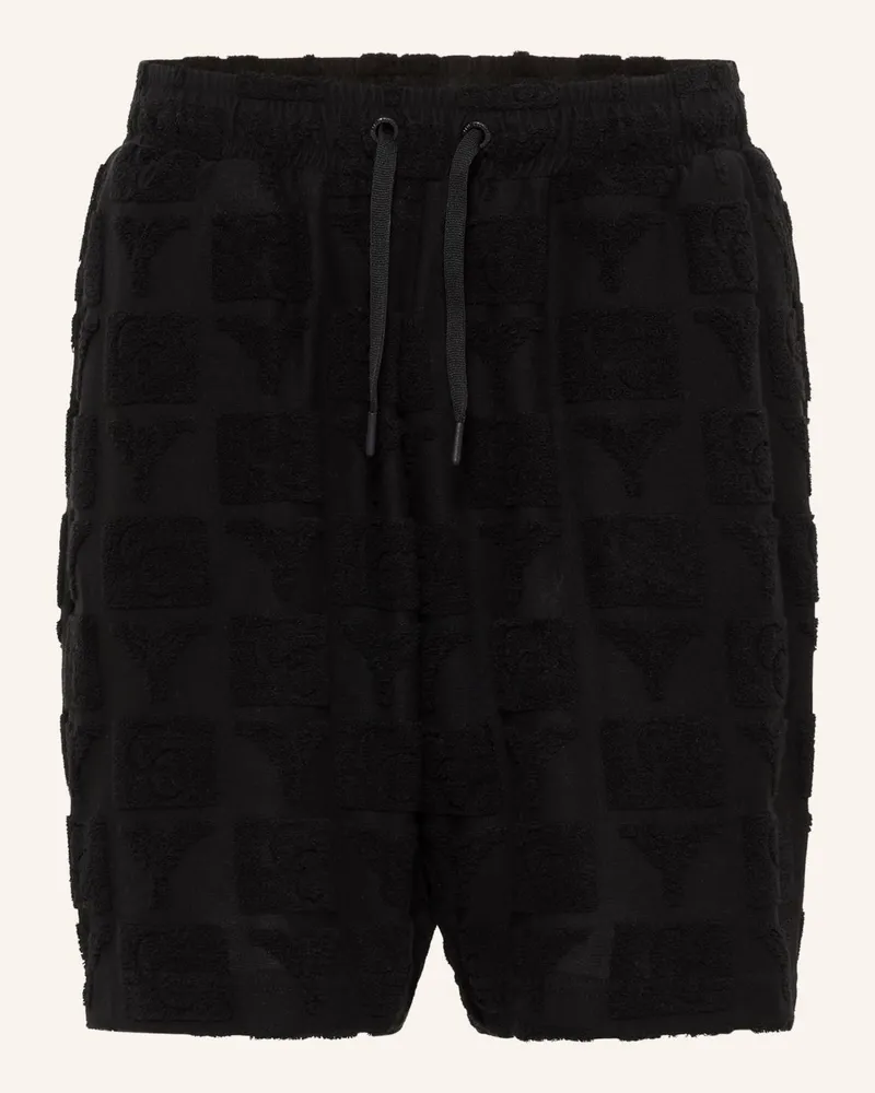 Carlo Colucci Oversize Short Mit Frotteeinsätzen Egarter schwarz Schwarz