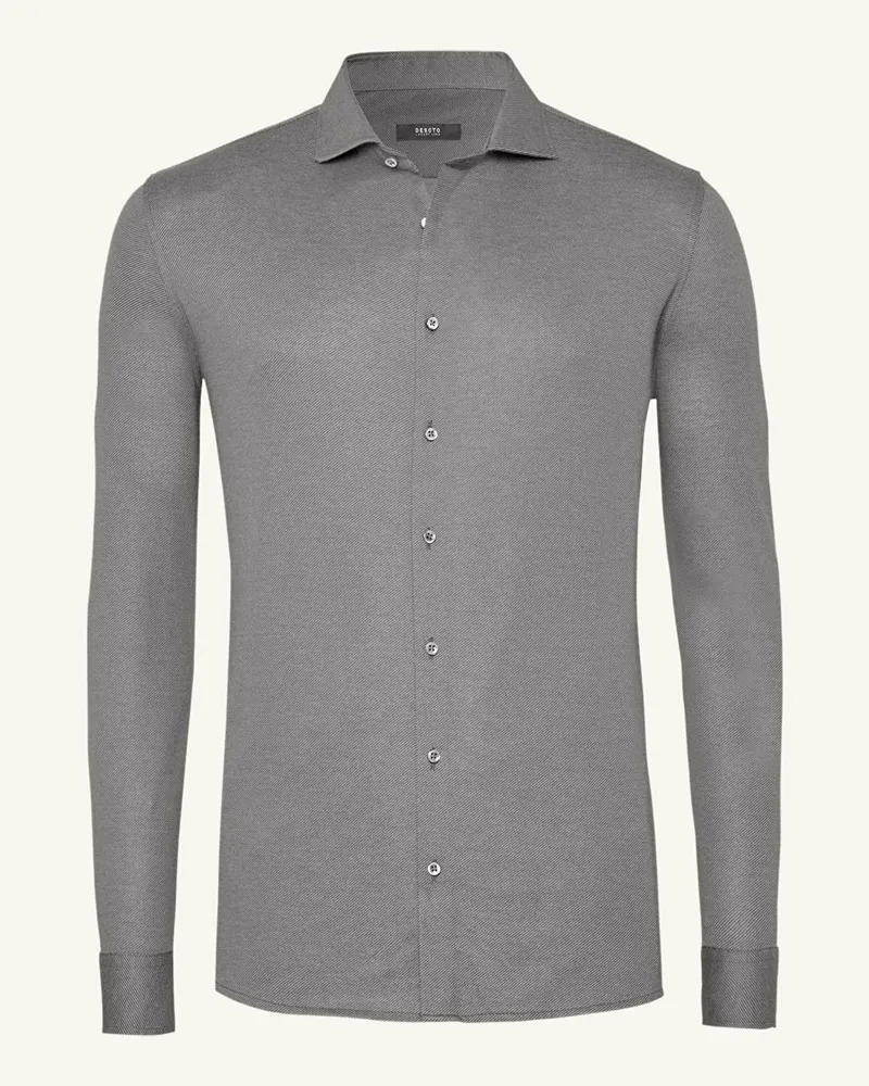 DESOTO Jerseyhemd Slim Fit Grau