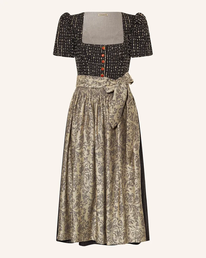 Gottseidank Dirndl Lorle Mit Glitzergarn schwarz Schwarz