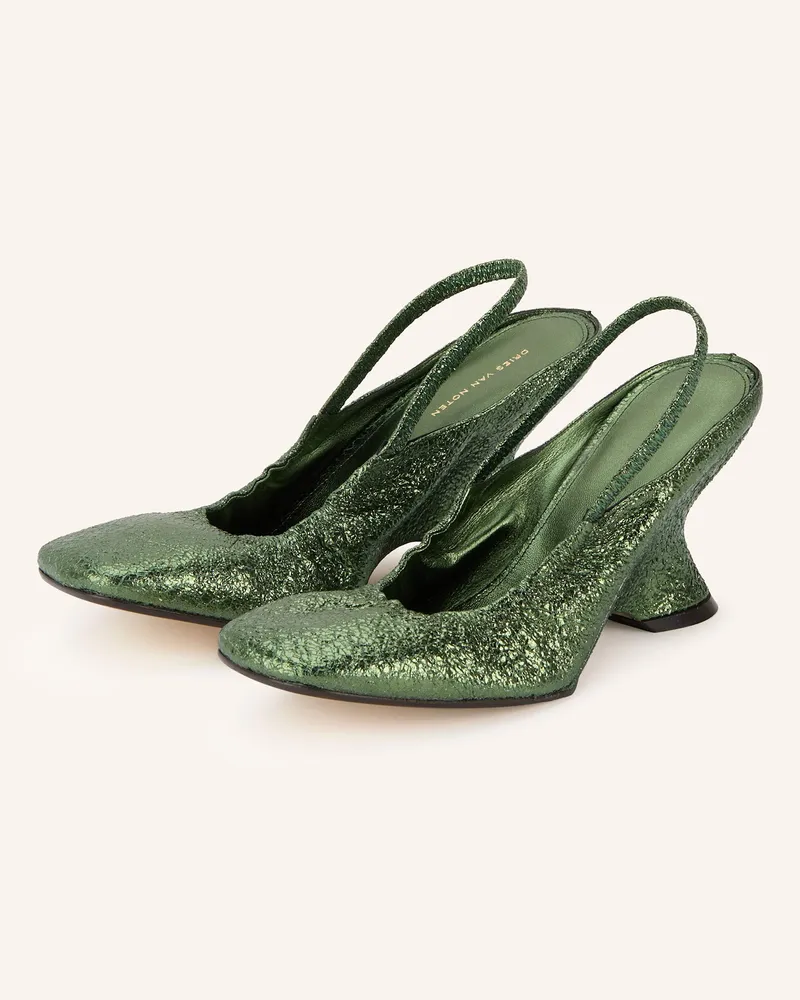 Dries van Noten Slingpumps gruen Grün