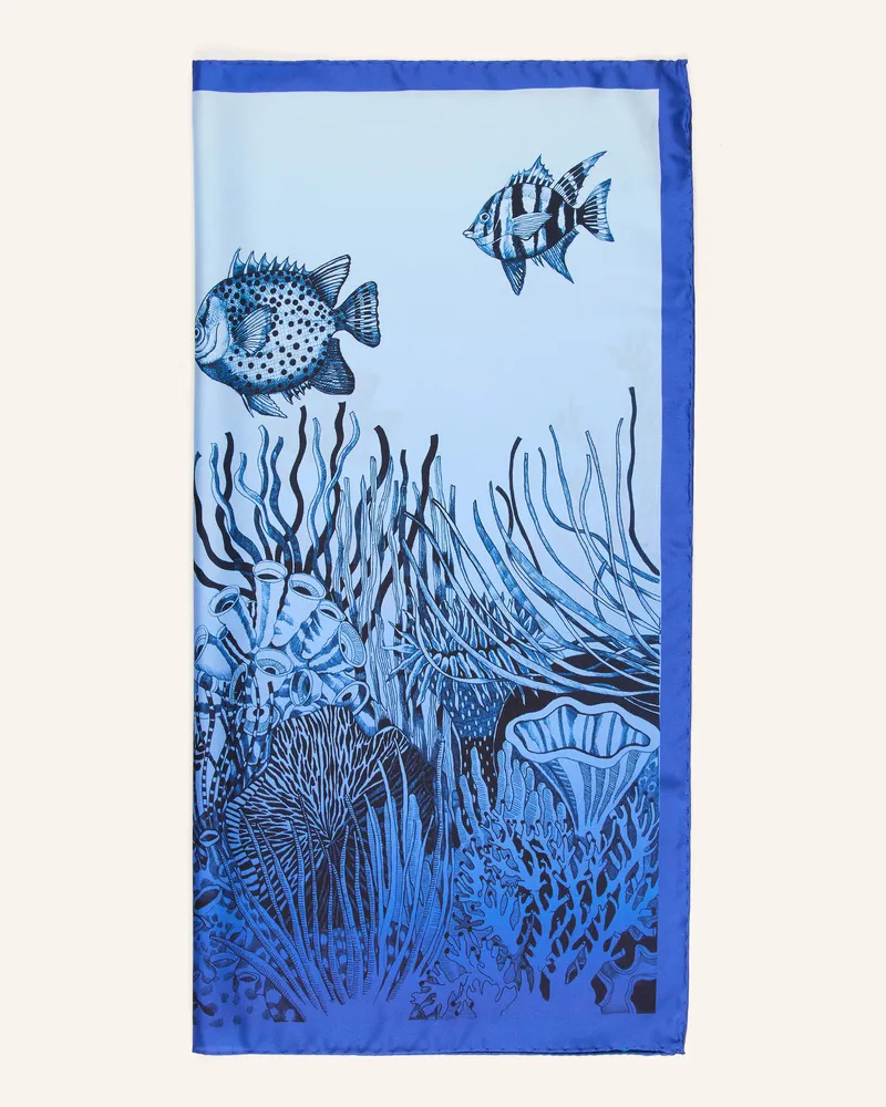 Barbieri Seidentuch blau Hellblau