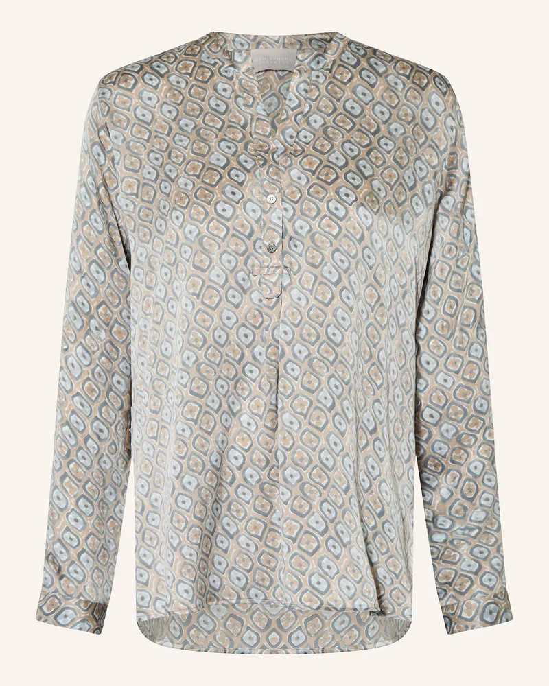 hemisphere Blusenshirt aus Seide Blaugrau