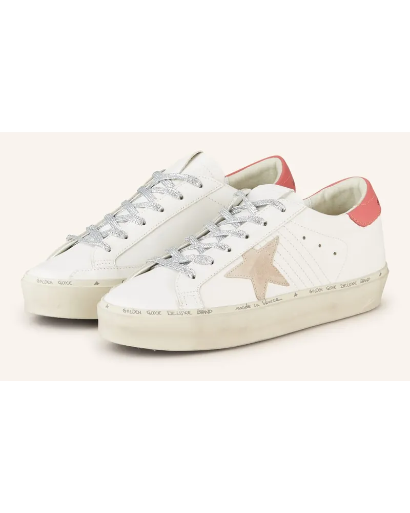 Golden Goose Sneaker HI STAR - WEISS/ PINK Weiss