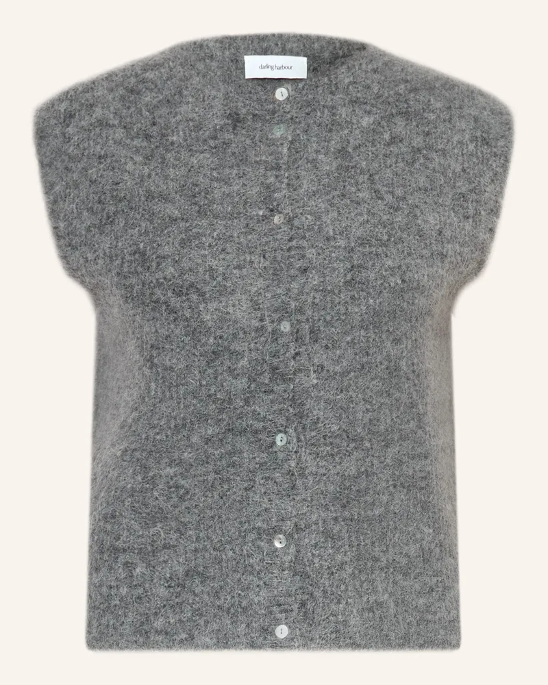Darling Harbour Strickweste Mit Alpaka grau Grey